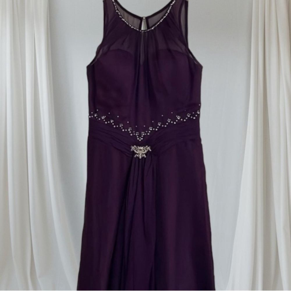 Purple mid length evening, prom, wedding guest dress